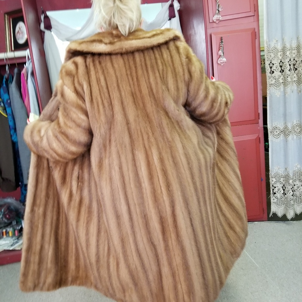 Vintage full length plus size Mink Coat sz 18